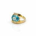 Damenring Gold 750 mit Zirkon und Brillanten