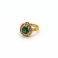 Damenring Gold 585 mit Turmalin und Brillanten