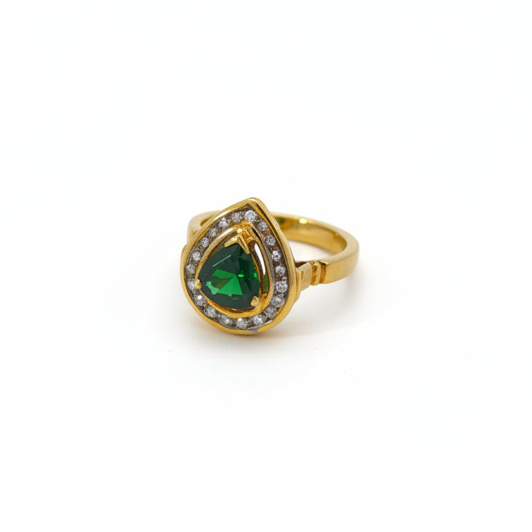 Damenring Gold 585 mit Turmalin und Brillanten