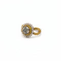 Ring Weißgold 750 mit grauem Diamanten und Brillanten