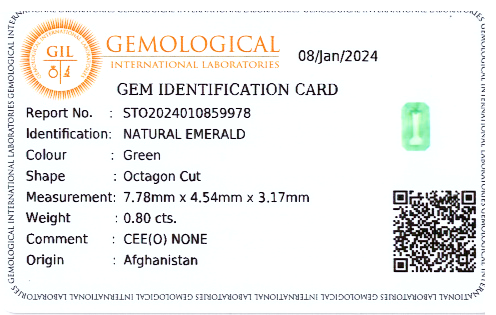 Natürlicher Smaragd, 0.80ct