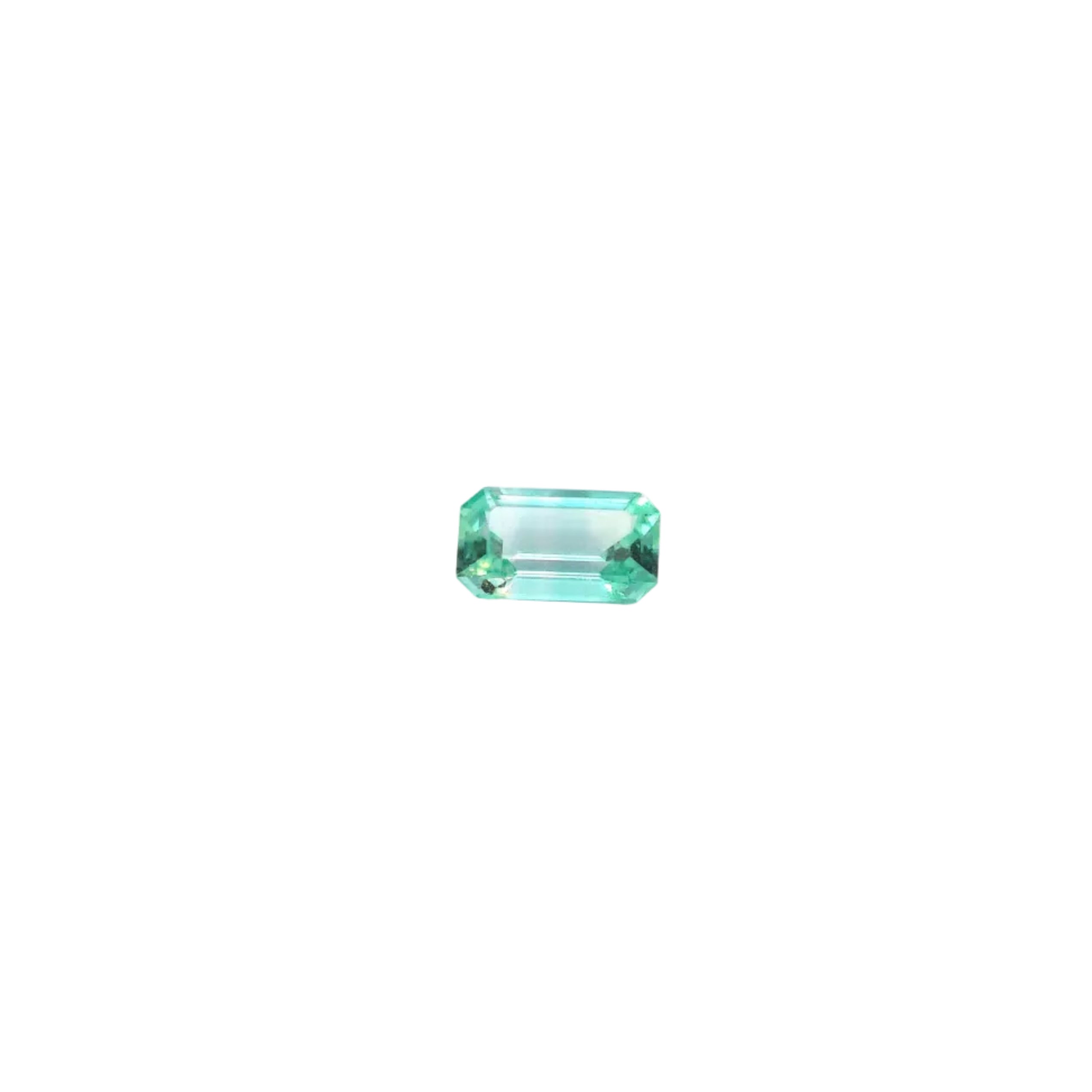 Natürlicher Smaragd blau/grün mit 0,82 Karat, 0.82ct Front Ansicht 