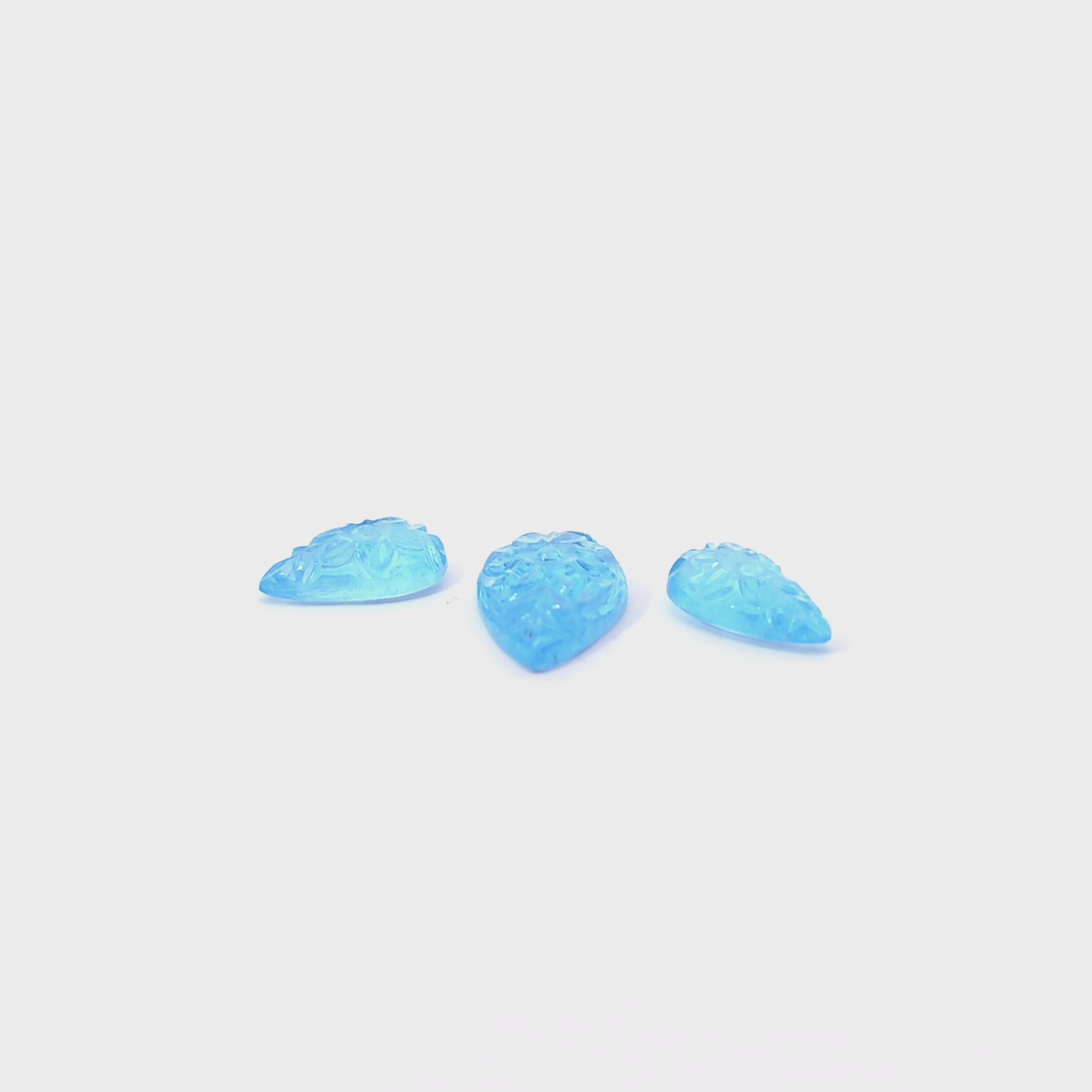 Kalibriertes Lot Aquamarin, 15.58ct/3pcs