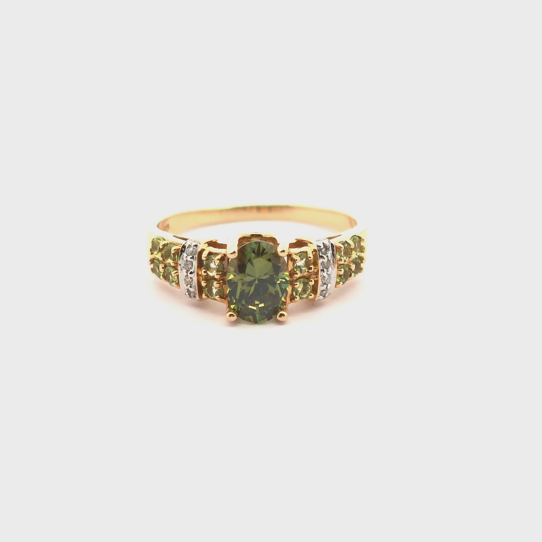 Damenring Gold 585 mit Demantoid
