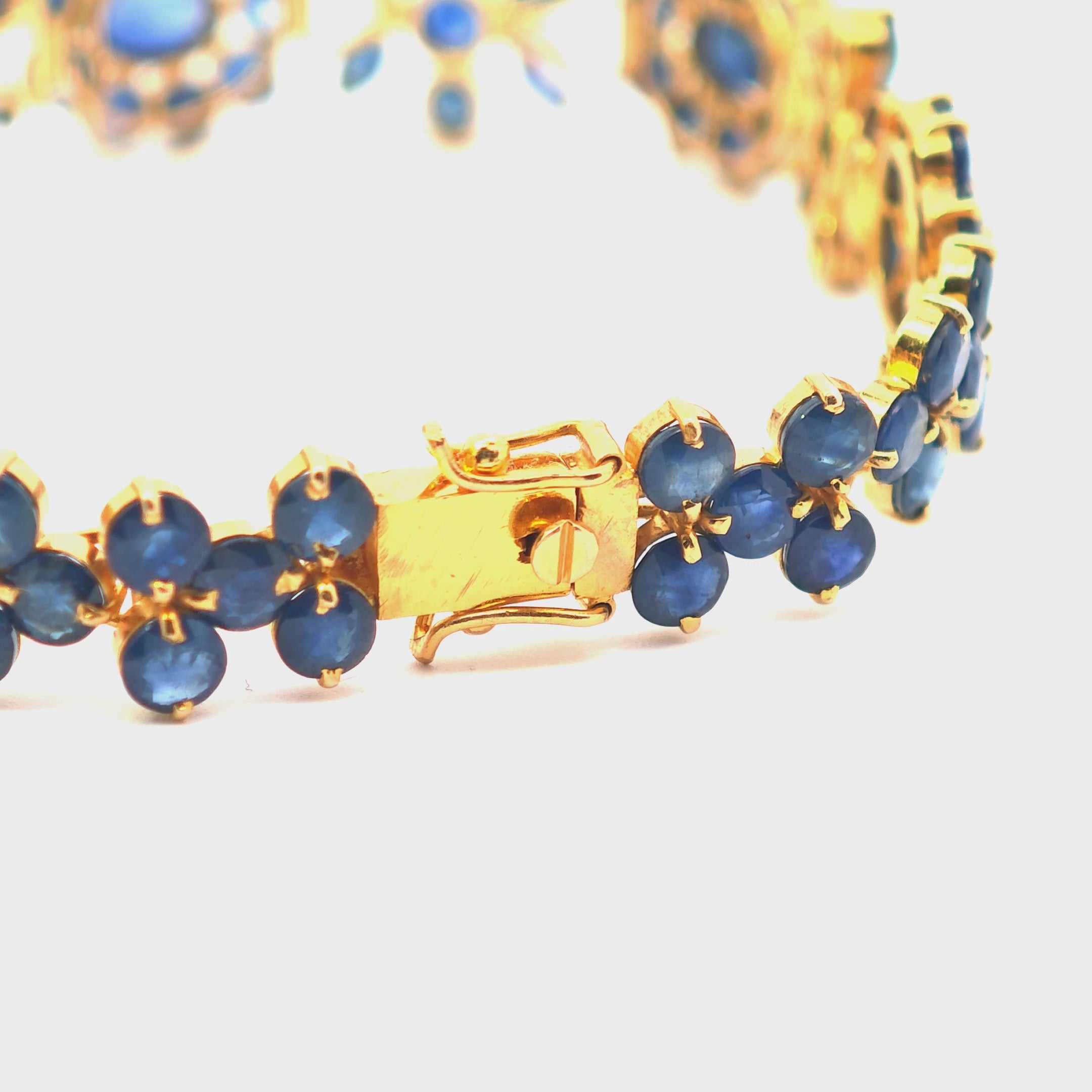Vintage Armband Gold 585 mit Saphiren