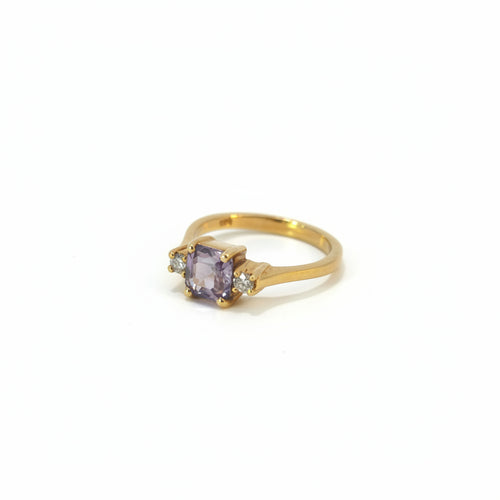 Damen Ring Gold 585 mit Spinel Seitenansicht 