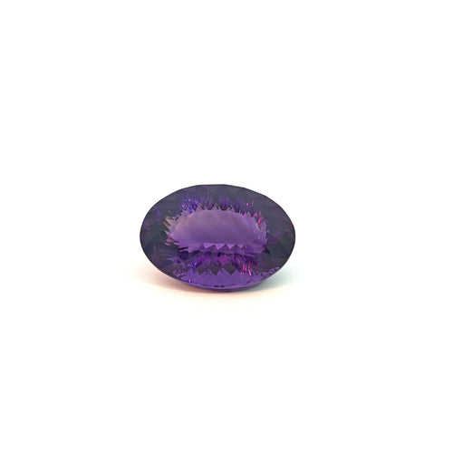 Amethyst in dunklem Lila, Frontansicht 