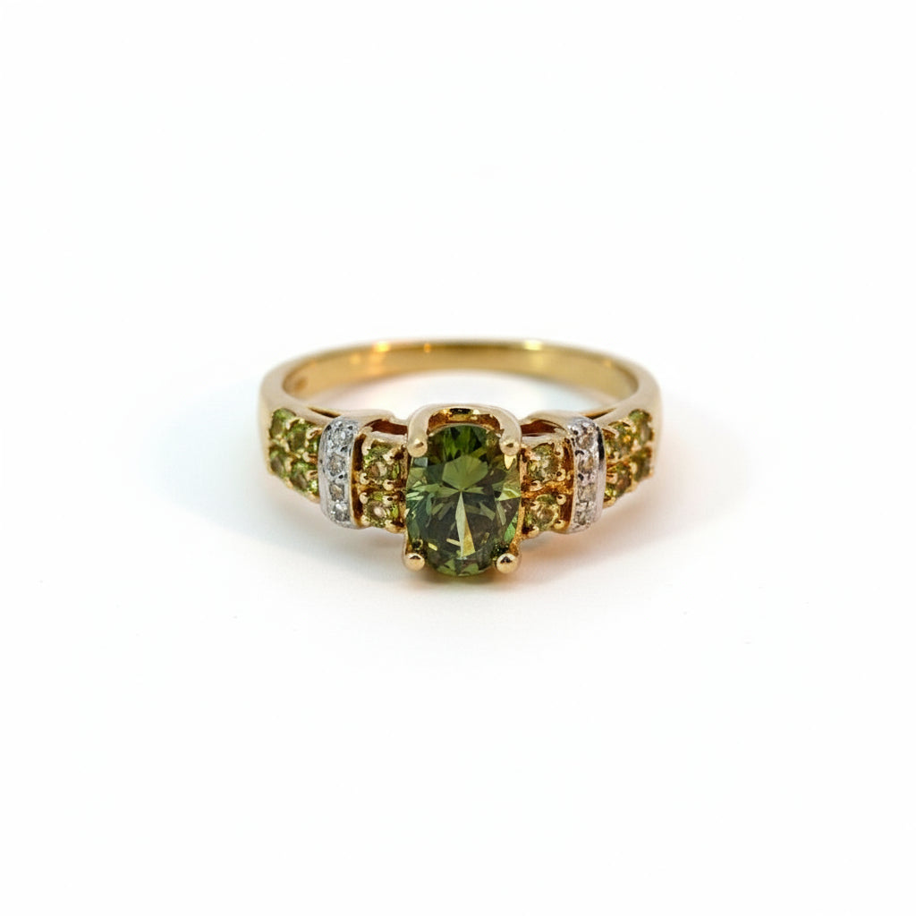 Damenring Gold 585 mit Demantoid