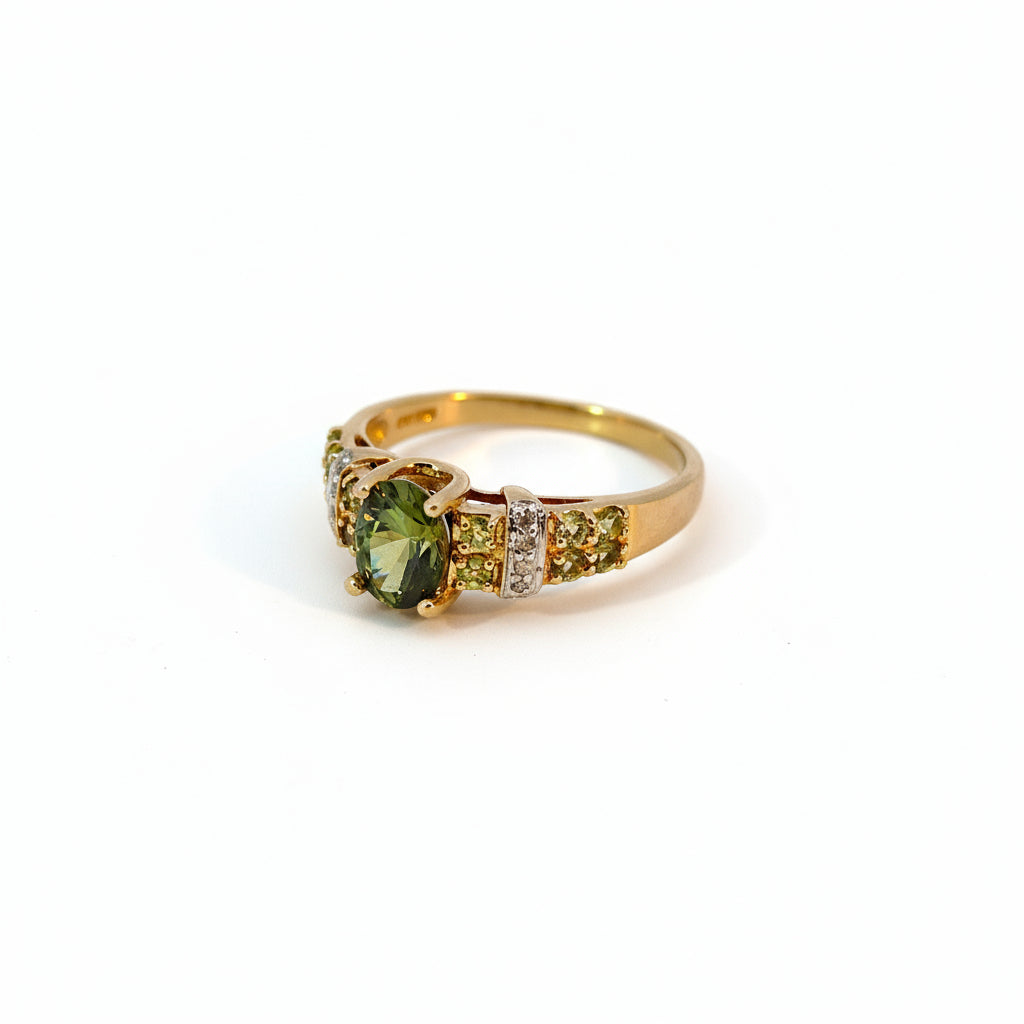 Damenring Gold 585 mit Demantoid