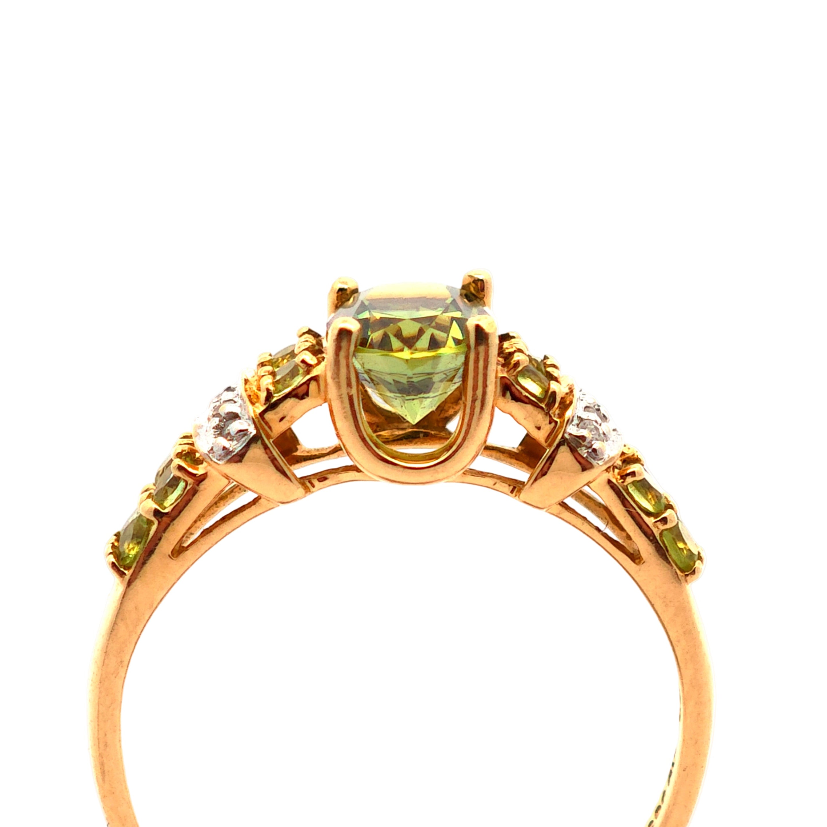Damenring Gold 585 mit Demantoid