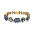 Vintage Armband Gold 585 mit Saphiren Frontansicht 