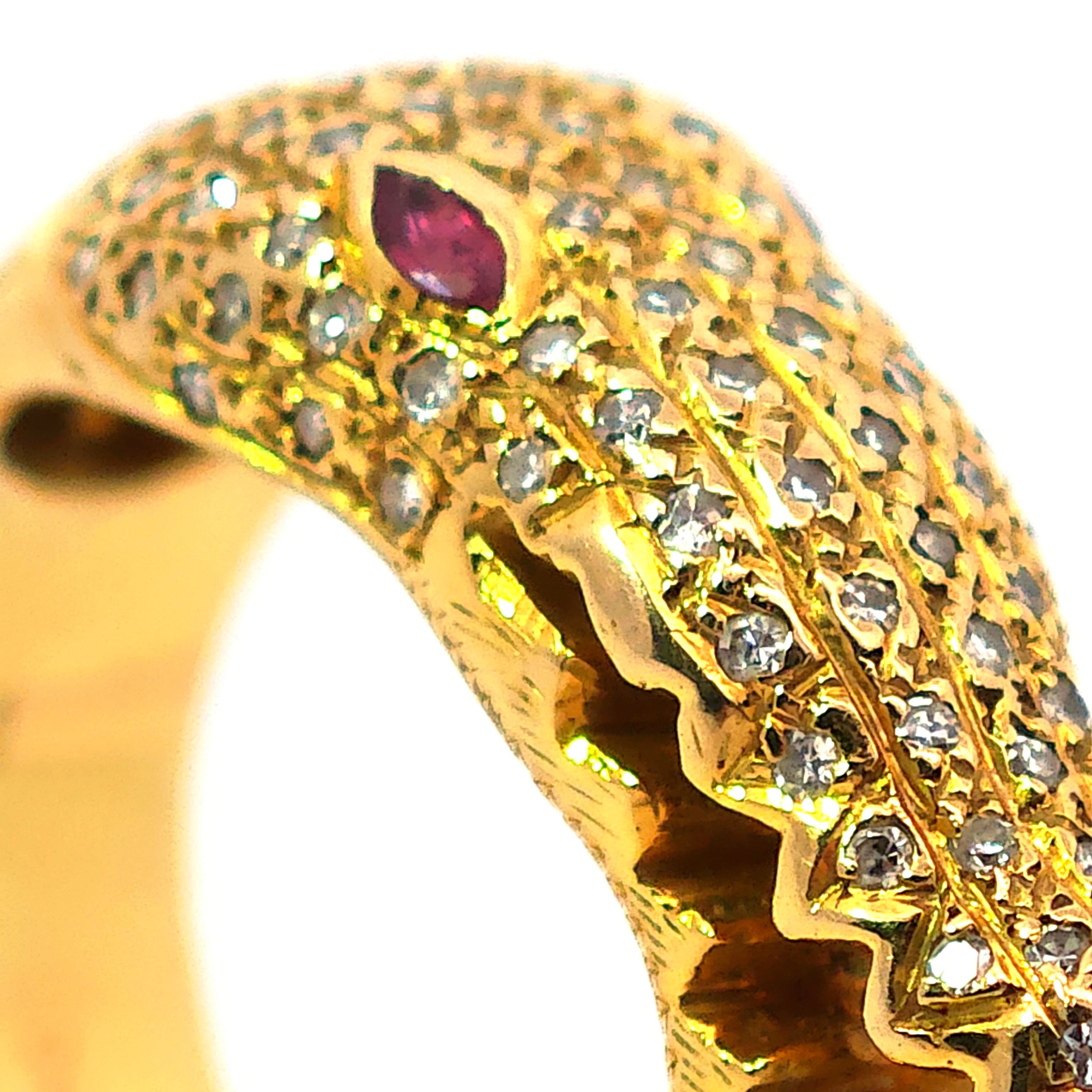 Unisex Ring Gold 750 mit Rubinen und Brillanten