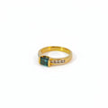 Damenring Gold 585 mit Paraiba Turmalin und Diamanten Seitenansicht 