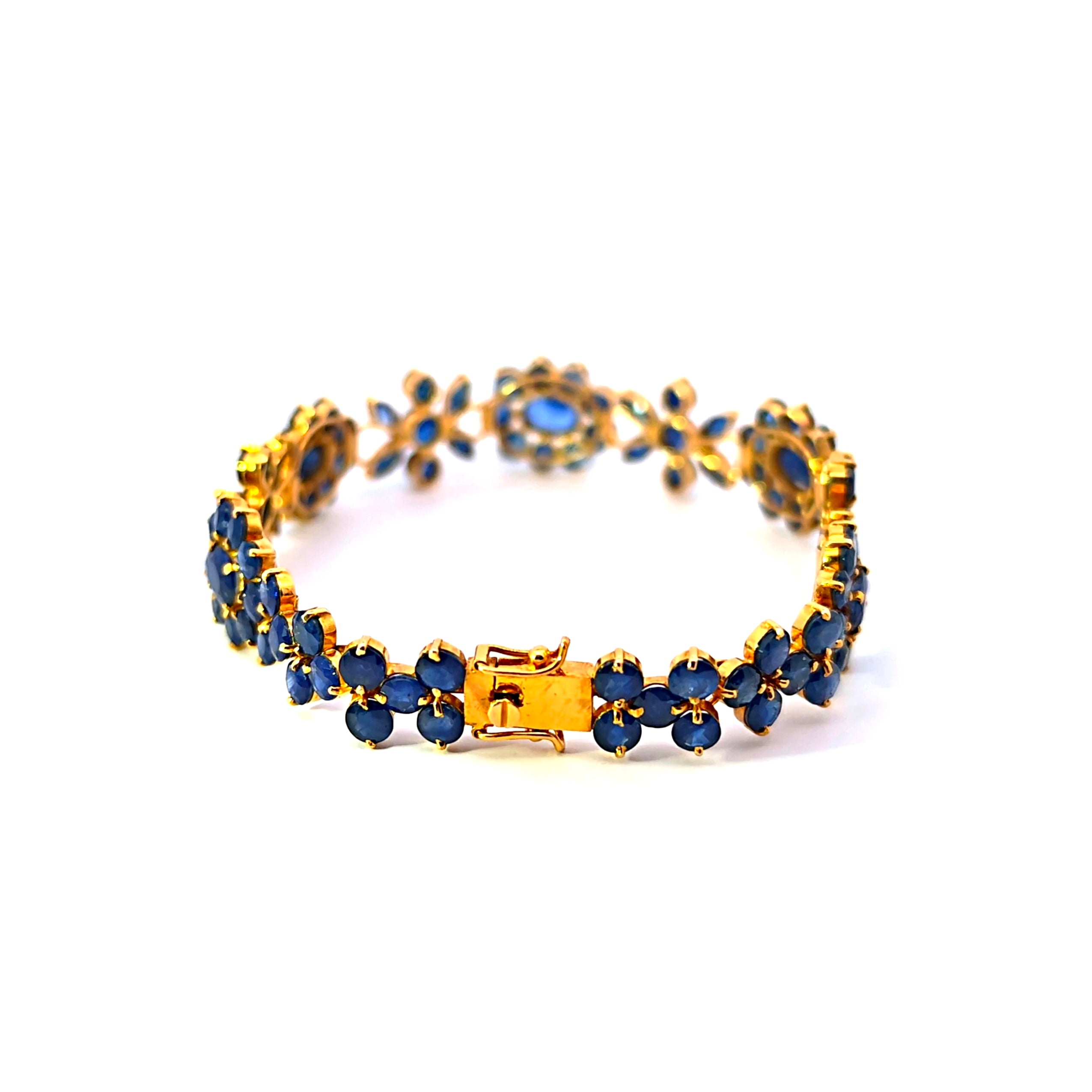Vintage Armband Gold 585 mit Saphiren Ansicht von hinten