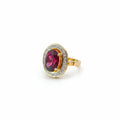 Ring Gold 585 mit Rhodolith und Diamanten
